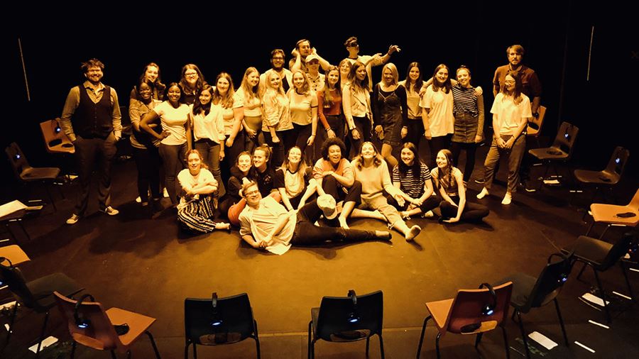 Drama students delve into darkness to create bold headphone performance