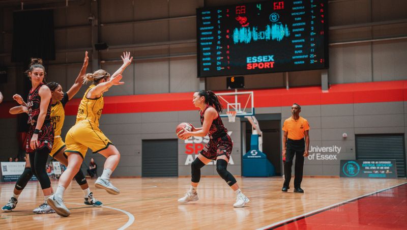 Essex Rebels playing against Manchester Giants in the semi-final of the WBBL Betty Codona Trophy