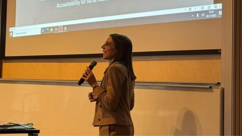 A lecture taking place during the EBS workshop