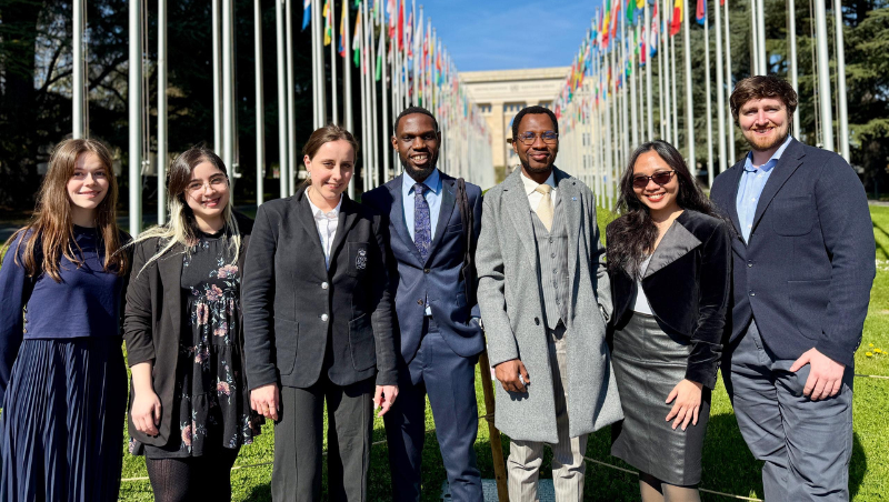 Members of the Arbitrary Detention Redress Unit outside the Palais des Nations