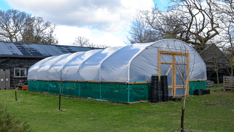 The on-site nursery on the Colchester Campus, which is based inside a polytunnel