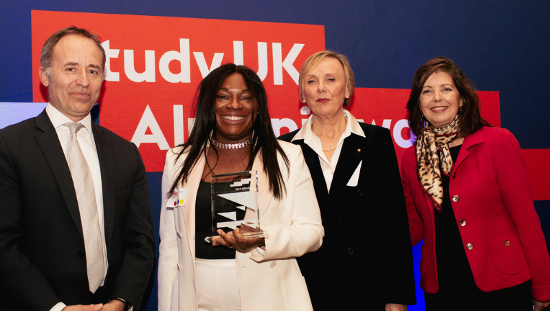 Priscilla Petit-Tshibemba (centre left) at the Study UK Alumni Awards