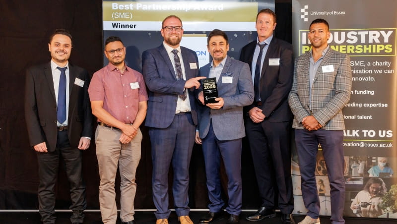 Picture of Lubron being presented their award