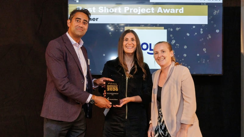 Picture of MOLO being presented their award