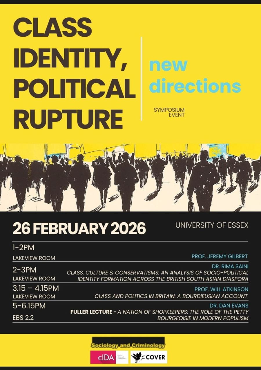 Class Identity, Political Rupture: new directions