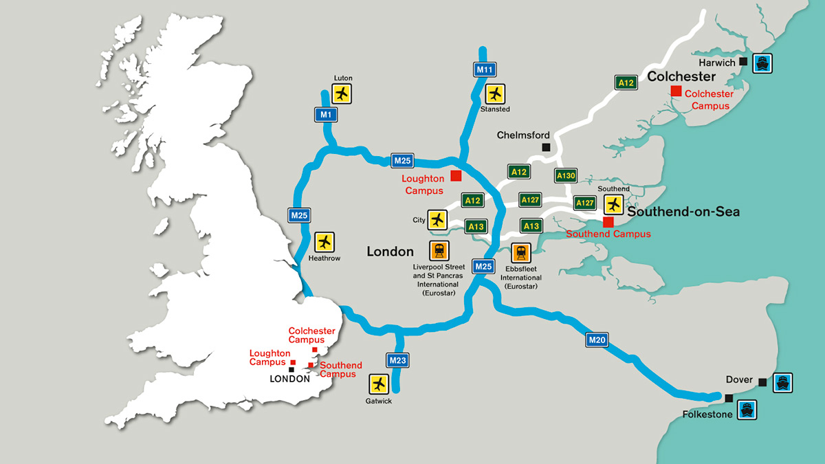 Travel routes to our campuses)