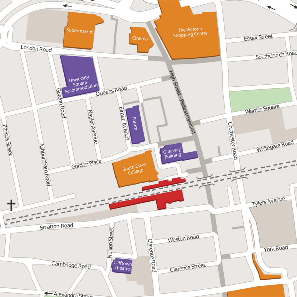 Southend Campus map