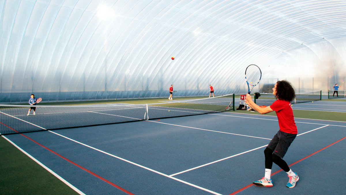 New tennis dome at our Colchester Campus)