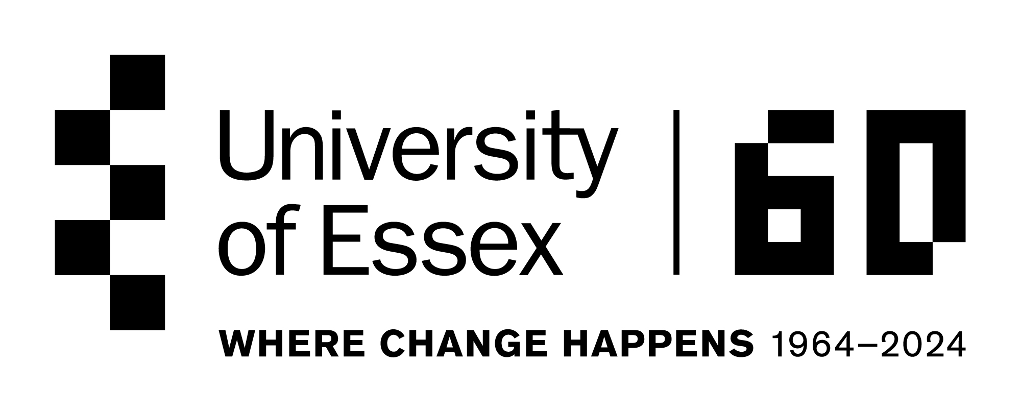 University of Essex 60th anniversary logo with strapline