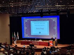 Anna being awarded the European Society of Criminology Early Career Award in Florence