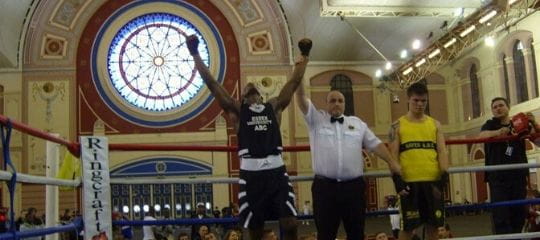 Dan Azeez victorious in the boxing ring