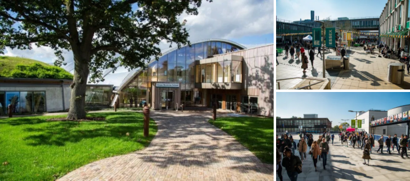 Collage of photos showing Colchester campus