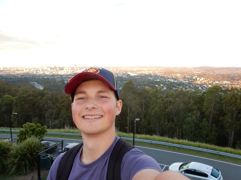 Selfie of Perry James on a year abroad