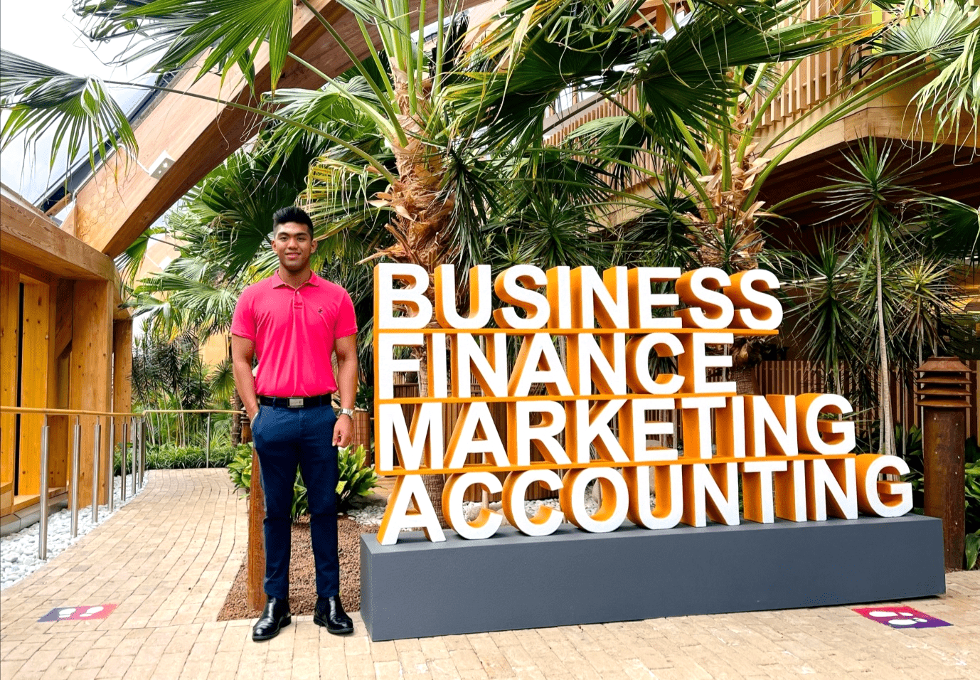 Kevin stood in Essex Business School