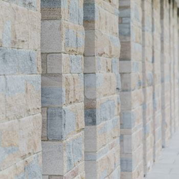Bricks on the exterior of the Silberrad Student Centre.