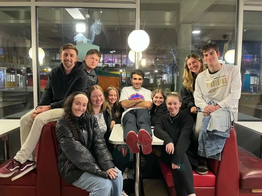 group of students in Buffalo Joes Colchester Campus