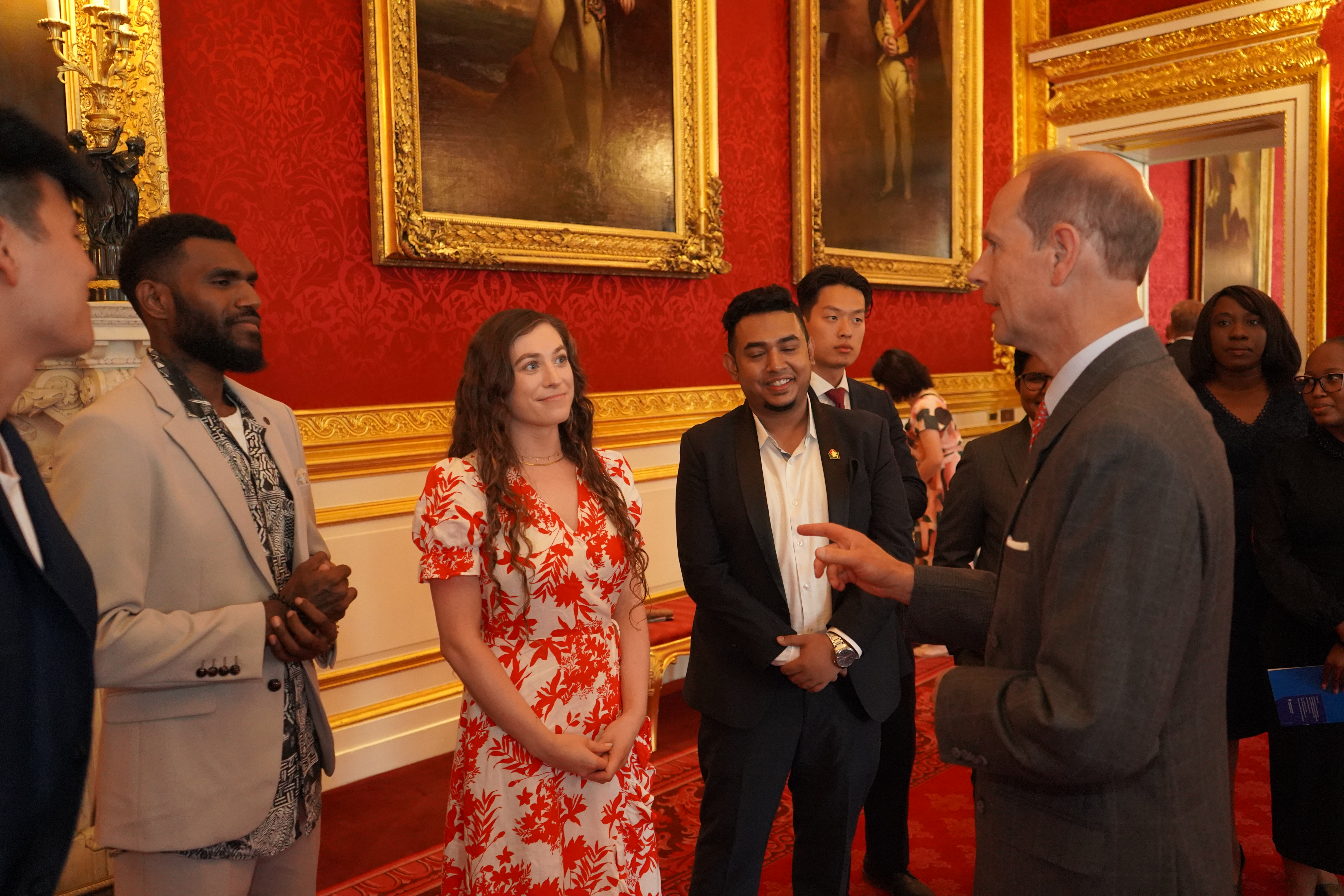 Rebecca Daniel speaking to Prince Edward