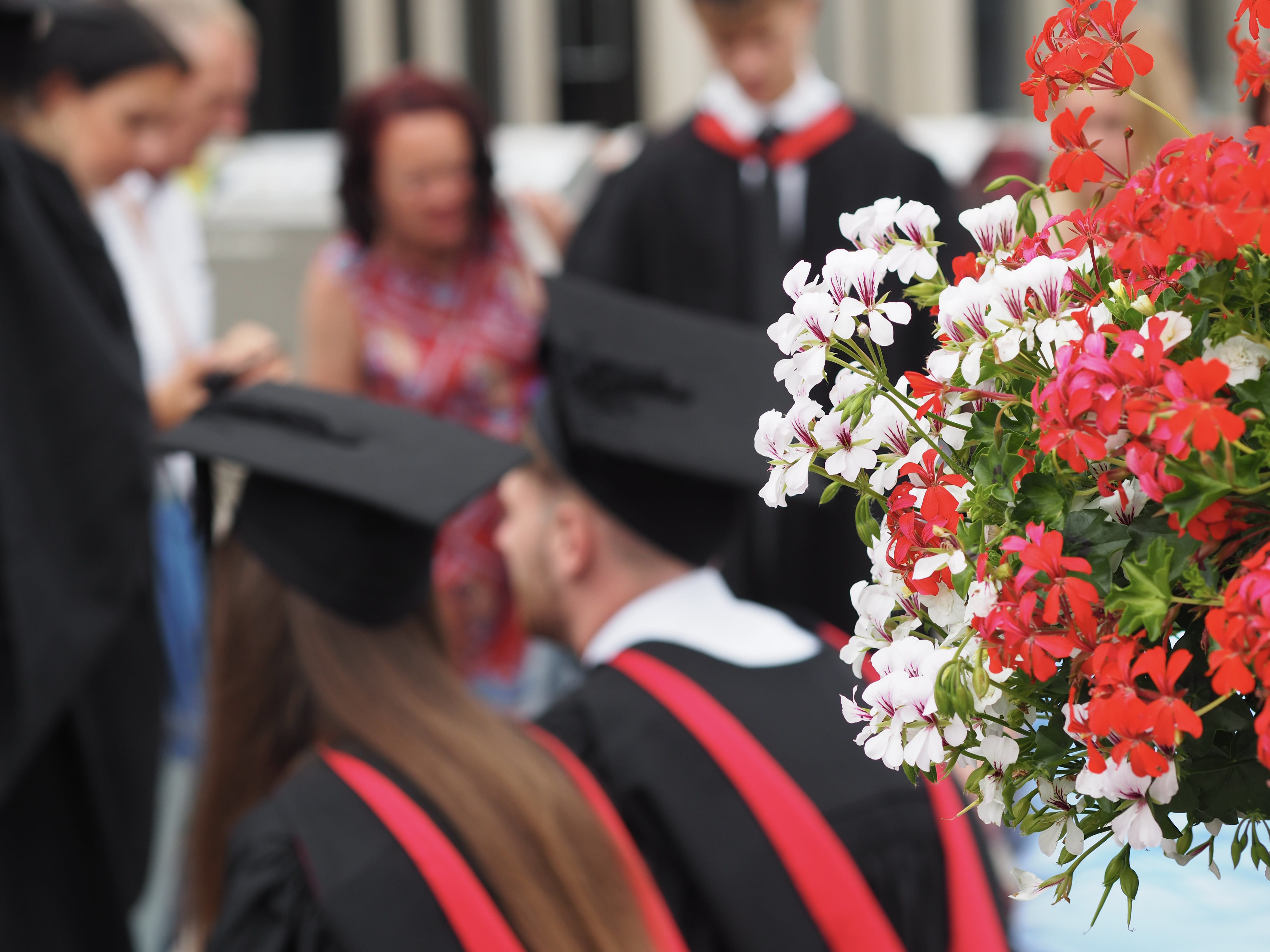 Flowers at Graduation.