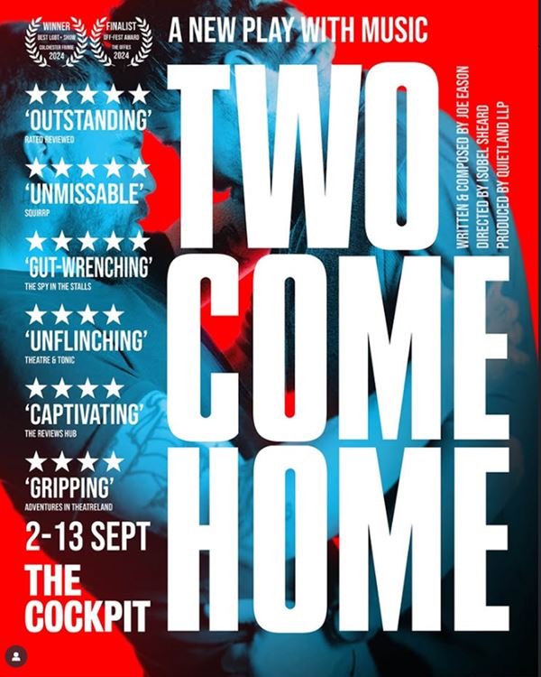 Poster for Two Come Home at the Cockpit Theatre in London