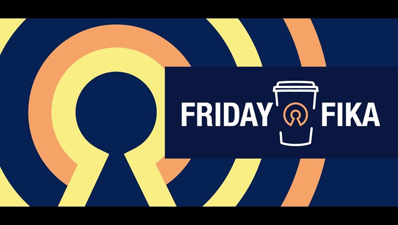 Graphic for Open Research Week's Friday Fika, a time for discussion over coffee