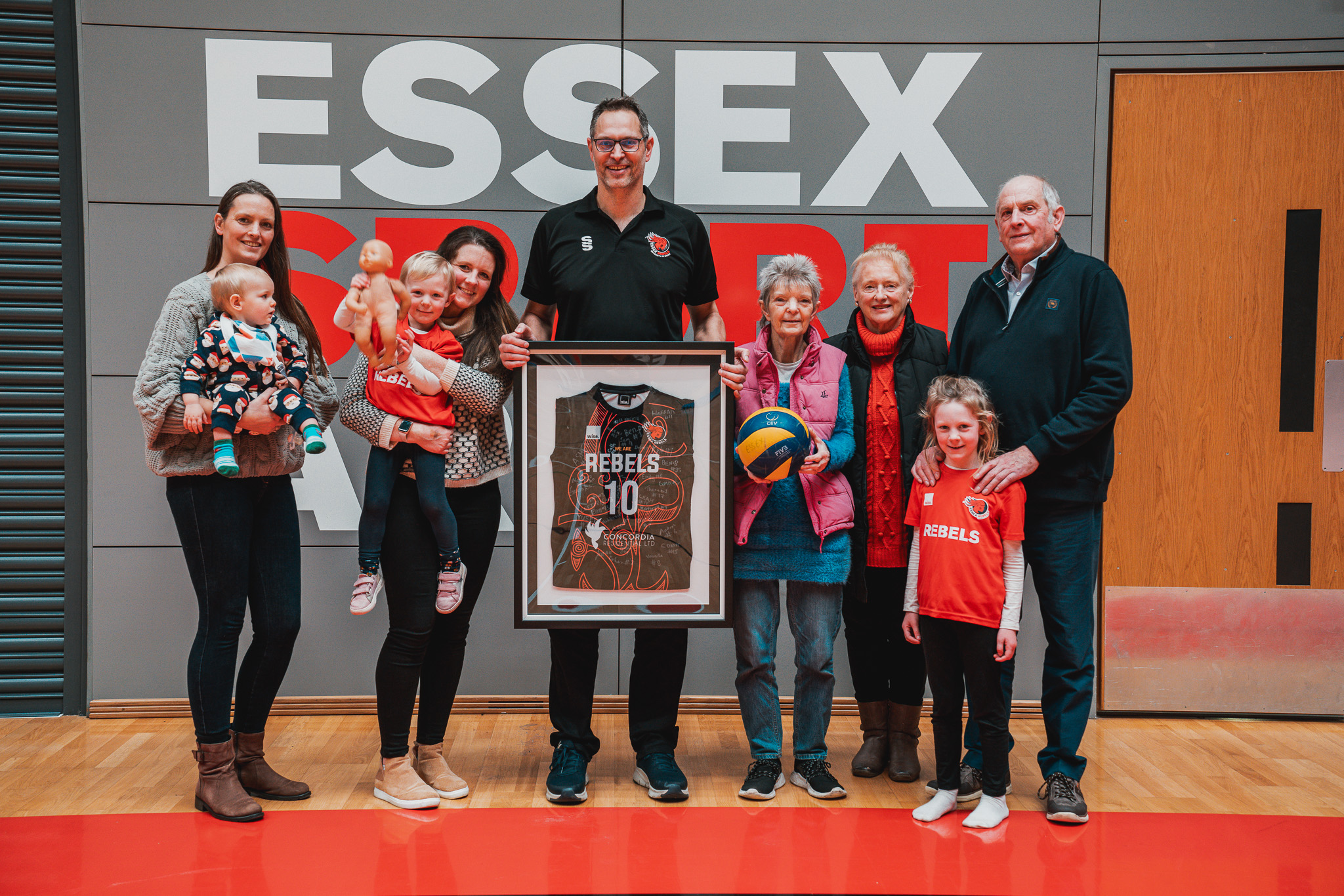 coach Alex Porter celebrating 10 years of working at Essex