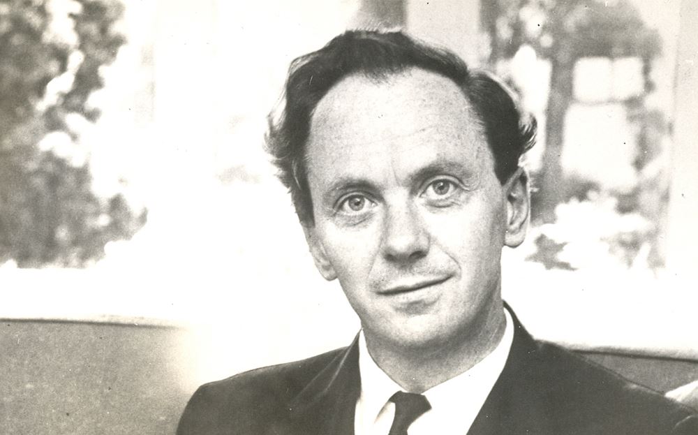black and white photo of Albert Sloman, Founding Vice Chancellor of the University of Essex