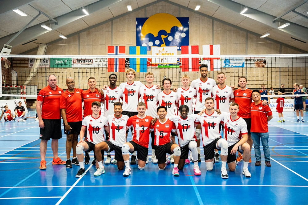 England Men's Volleyball squad for the Nordic Cup August 2024 1000 x 666