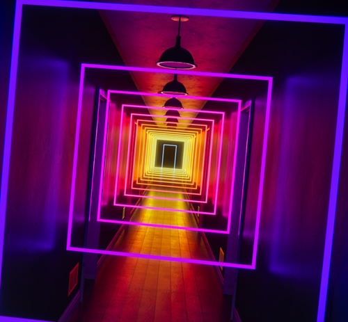 LED LIGHTS IN CORRIDOR 