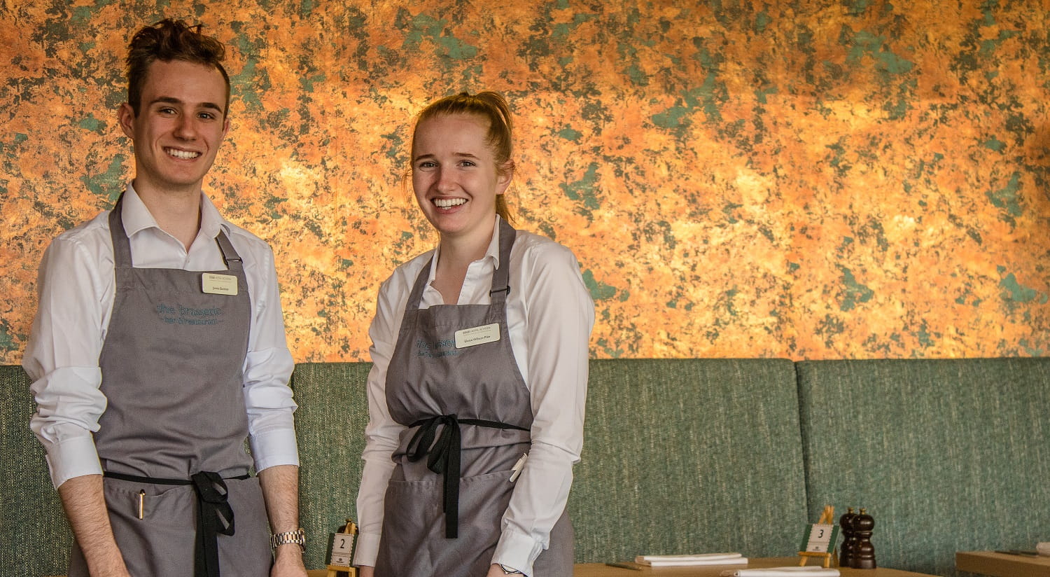 Staff welcoming patrons to the Brasserie at Wivenhoe House Hotel