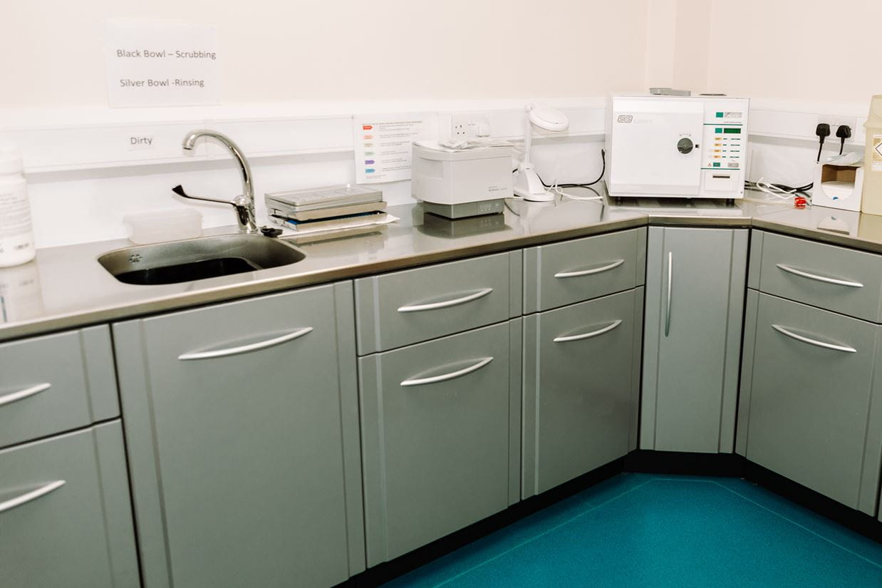 Decontamination room at the Academic Dental Clinic