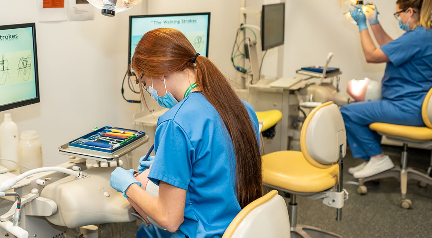 Students in a taught session in our Oral Health Science skills lab