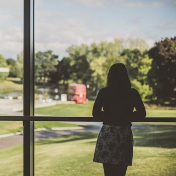 person looking out the window 1000 x 1000