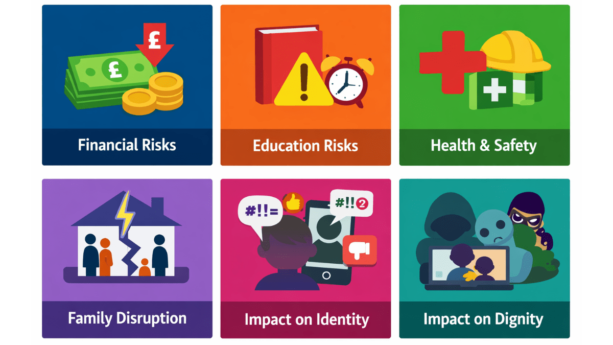 Risk Catagories for the Child Influencer Project, UK and Ireland