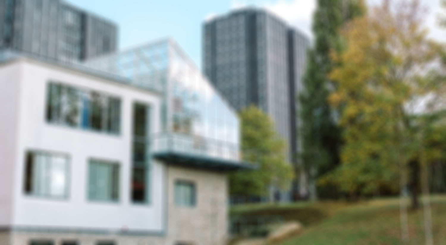 Blurred image of Colchester Campus to highlight the type of image we shouldn't use