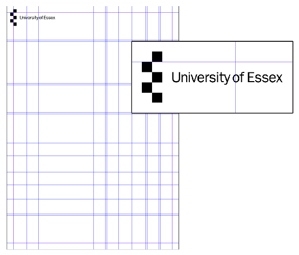 University's grid structure for promotional materials