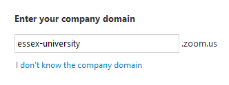 Zoom - company domain