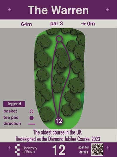University of Essex Disc Golf Hole 12