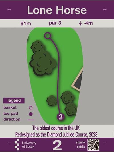 University of Essex Disc Golf Hole 2
