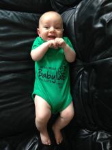 Image of a babylab baby smiling