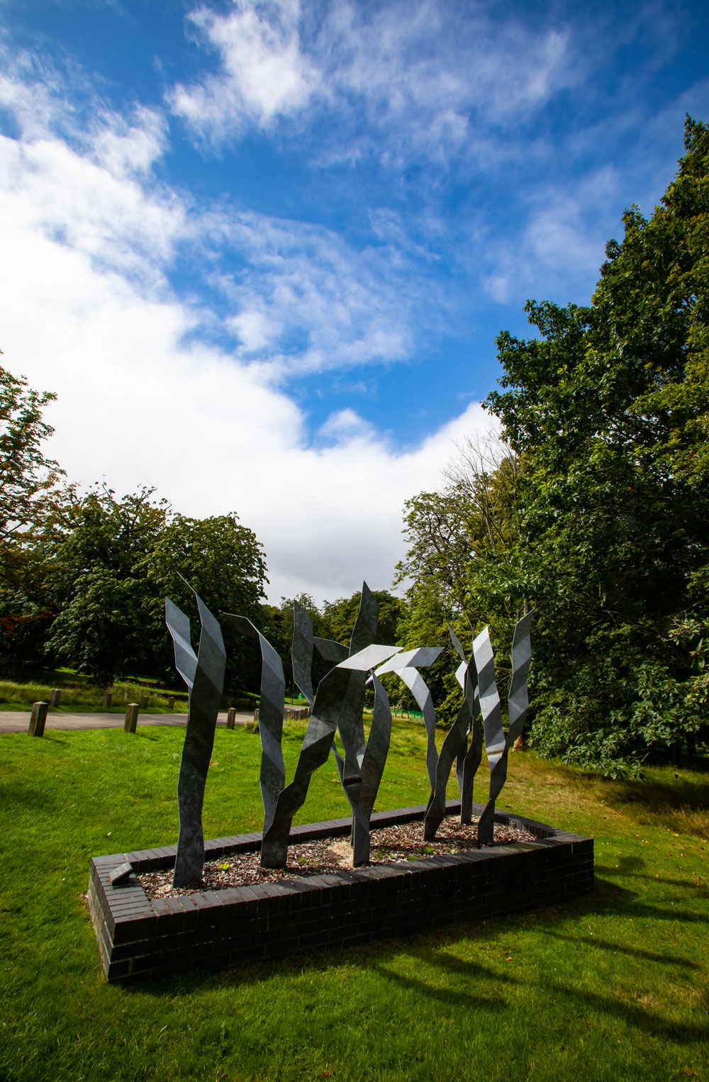 A sculpture in Wivenhoe Park 