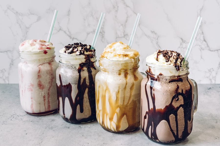 Collection of milkshakes