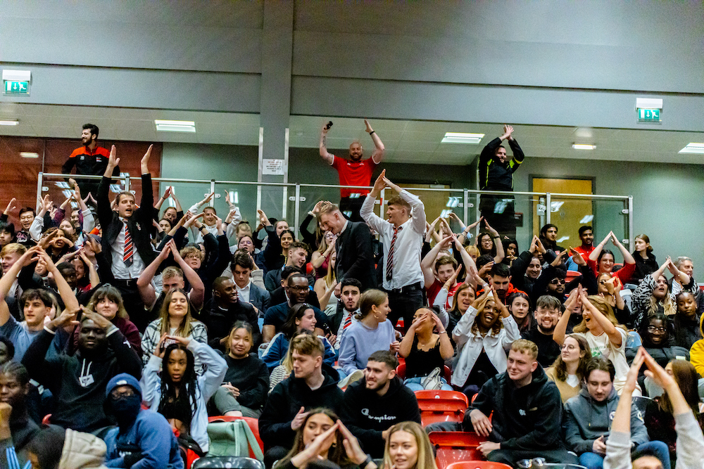 Fans celebrating at Derby Day 2022