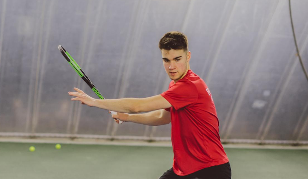 Tennis players practicing on our courts