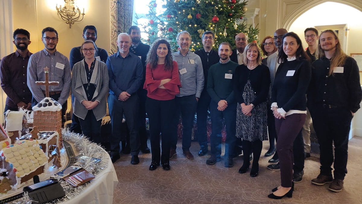 Members of the project team at Wivenhoe House.)