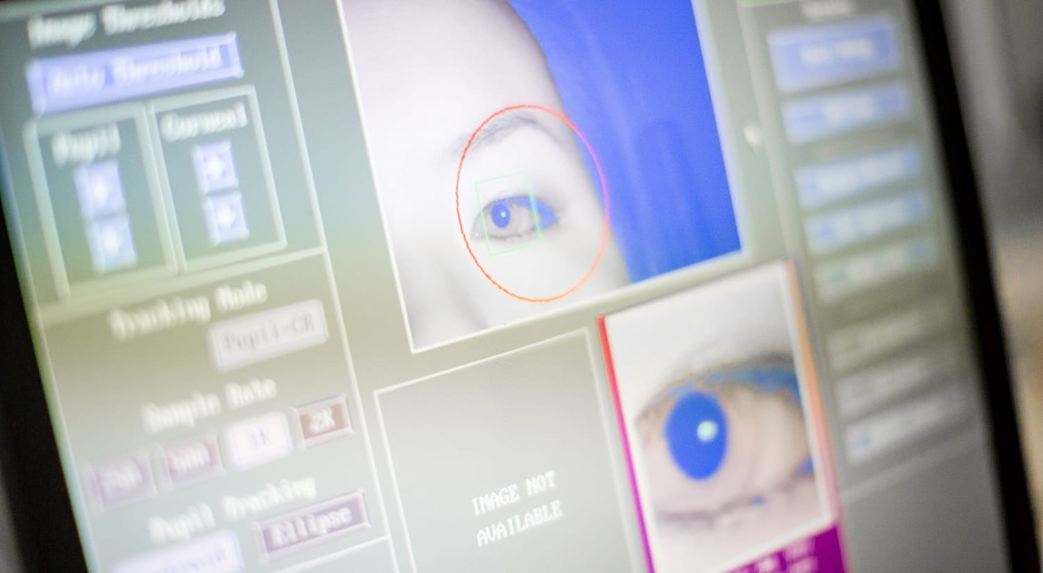 A screen showing the results of an eye-tracking experiment.