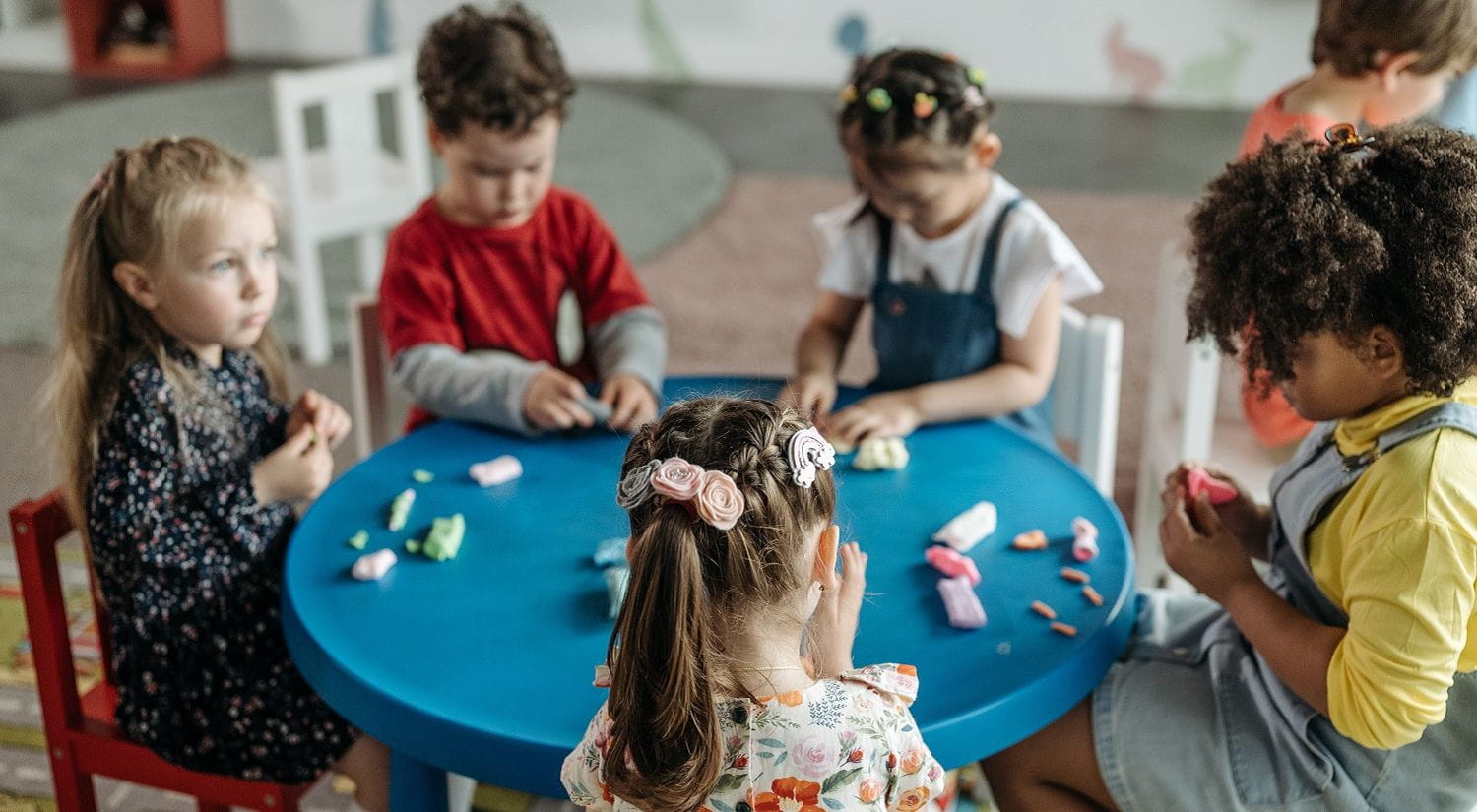 A group of children playing, to illustrate the Childhood Studies degree at University of Essex.