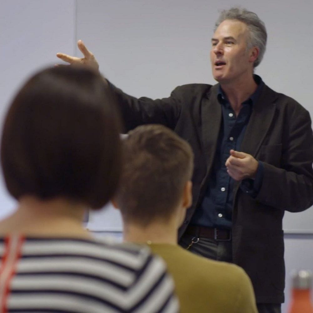Dr Chris Nicholson, teaching in the Department of Psychosocial and Psychoanalytic Studies at the University of Essex.