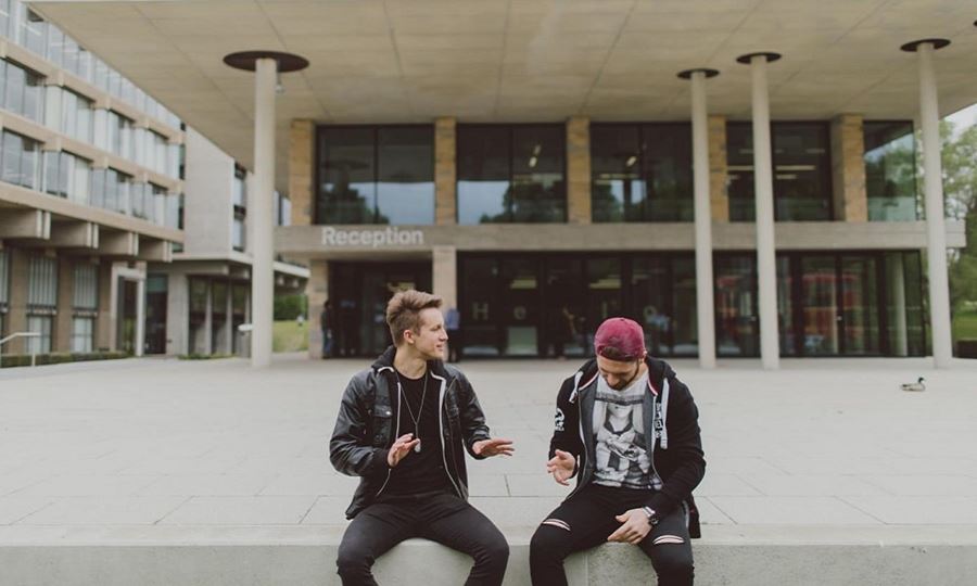 Two students learning a language at the University of Essex.