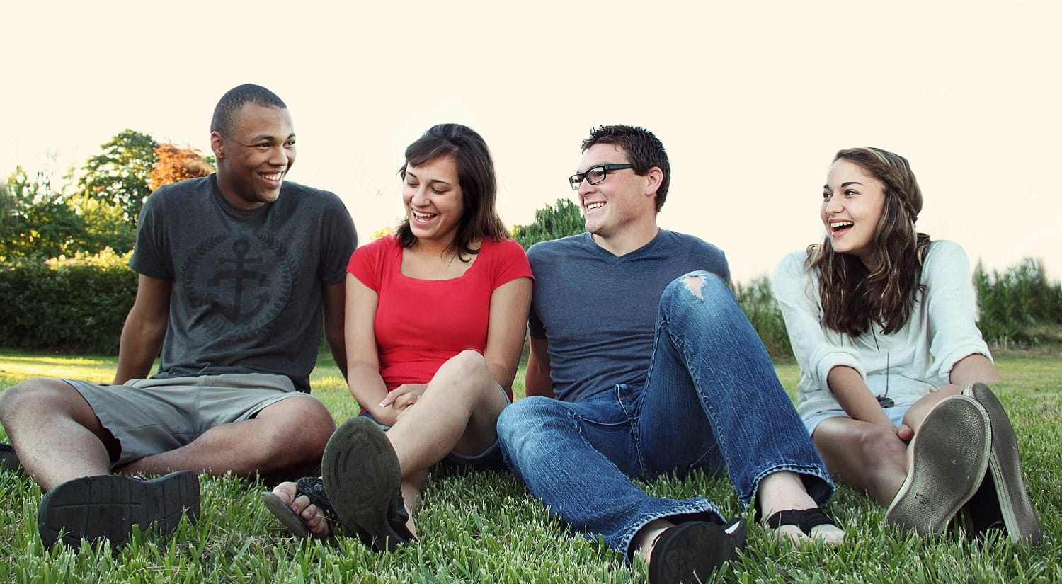 A group of teenagers representing the Childhood Studies degree at Essex which allows you to study children from birth until age 25.