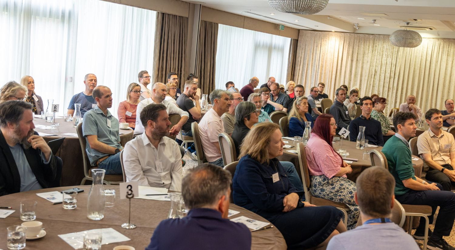 The packed event at Wivenhoe House